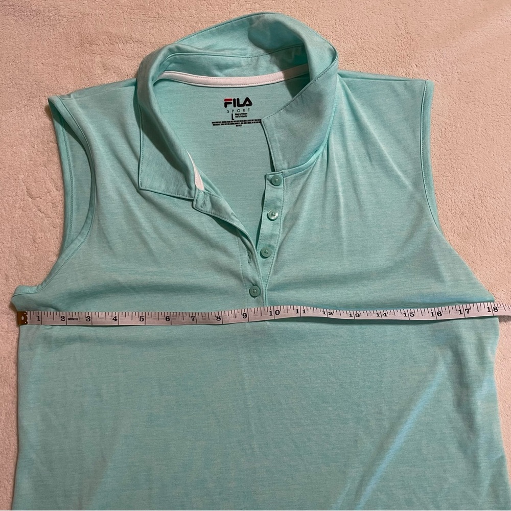 Fila Sport Golf Polo Women's Lg - mint blue green - Picture 3 of 5